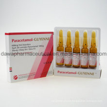 Sample Acceptable Antipyretic and Analgesic High Quality Paracetamol Injection